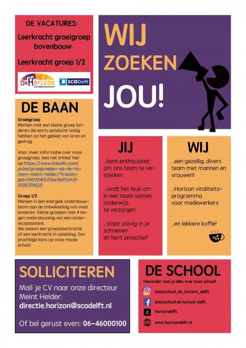 VACATURE ALERT! – De Horizon